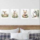 Aquarelle Bois Bébé Animaux Décor de la crèche (Chambre à coucher)