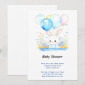 Aquarelle Bois Bunny Baby shower Invitation (Devant / Derrière)