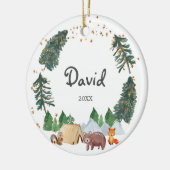 Aquarelle Bois ornement Boy (Gauche)