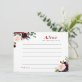 aquarelle bordeaux carte de conseil florale marine (Debout devant)