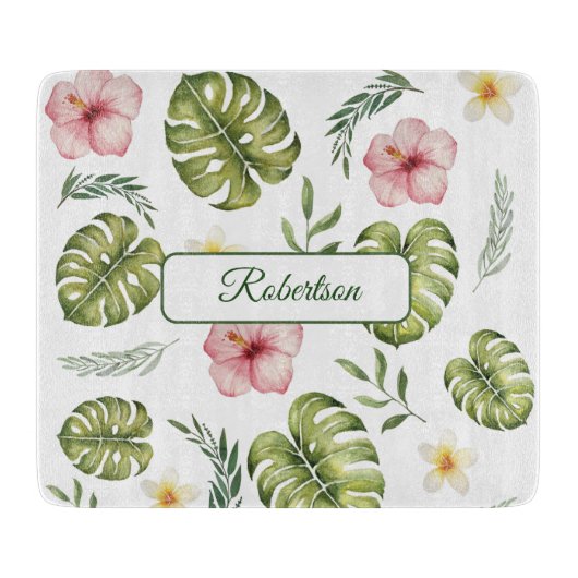 Aquarelle botanique avec planche à découper (Devant)