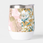 Aquarelle botanique bleu blanc lily floral (Gauche)