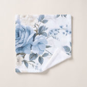 Aquarelle botanique Bleu Bleu Bébé (Gant de toilette)