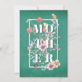 Aquarelle botanique Carte Fête des mères florales (Devant)
