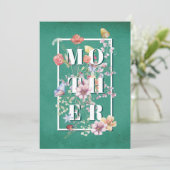 Aquarelle botanique Carte Fête des mères florales (Debout devant)