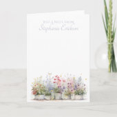 Aquarelle botanique de fleurs sauvages en pot (Devant)