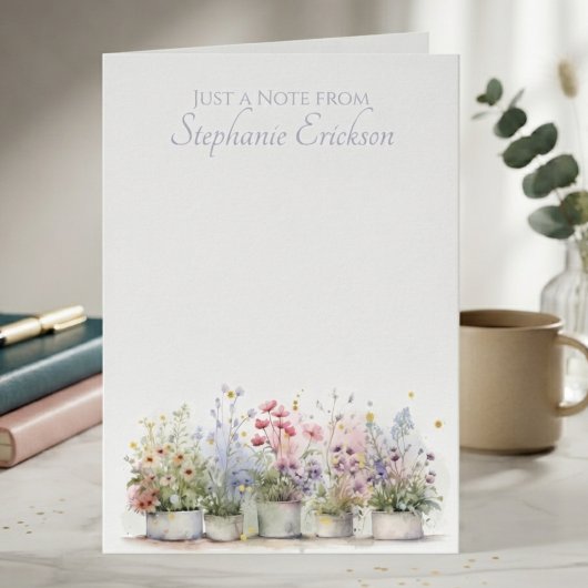 Aquarelle botanique de fleurs sauvages en pot