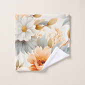 Aquarelle botanique de Pêche moderne (Gant de toilette)