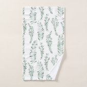 Aquarelle botanique de verdure de feuilles (Serviette à main)