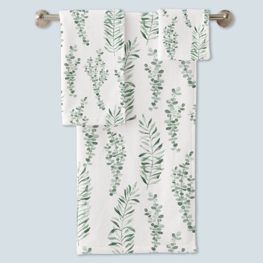 Aquarelle botanique de verdure de feuilles
