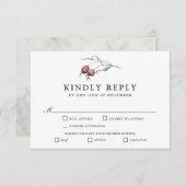 Aquarelle Botanique des baies d'hiver RSVP Entrées (Devant / Derrière)