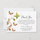 Aquarelle botanique du papillon de Merci funéraire (Devant)