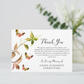 Aquarelle botanique du papillon de Merci funéraire (Debout devant)