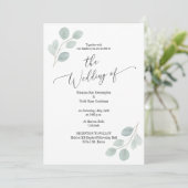 Aquarelle Botanique Eucalyptus Invitation (Debout devant)