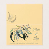 Aquarelle botanique Eucalyptus Peace Love Card (Outside Unfolded)