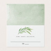 Aquarelle Botanique Feuille Mariage Siège Escort (Outside Unfolded)