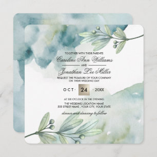 Aquarelle botanique Invitations de mariage personn