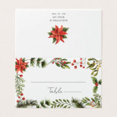 Aquarelle Botanique Mariage plié Carte Place (Outside Unfolded)