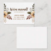 Aquarelle Botanique Nous avons Déménagé Carte Fair (Devant / Derrière)