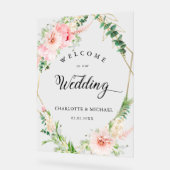 Aquarelle Botanique Ressort Mariage géométrique (Angle)