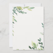 Aquarelle Botanique Réunion de famille Invitation (Dos)