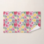 Aquarelle botanique serviette Fleurs (Serviette à main)
