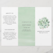 Aquarelle botanique Succulente triple Brochure (Devant)