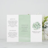 Aquarelle botanique Succulente triple Brochure (Debout devant)