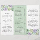 Aquarelle botanique Succulente triple Brochure (Dos)