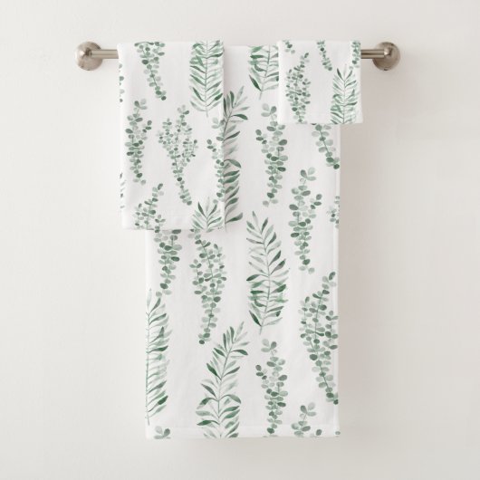 Aquarelle botanique Verdure Feuille (En situation)