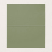 Aquarelle botanique Vert Mariage Carte Place (Inside Unfolded)