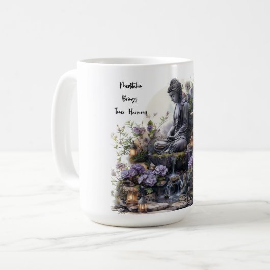 Aquarelle Bouddha Garden Harmony Mug (Devant gauche)