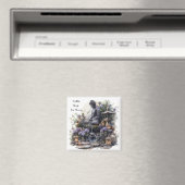 Aquarelle Bouddha Harmony Magnet (In Situ (Lave-vaisselle))
