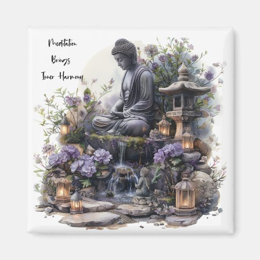 Aquarelle Bouddha Harmony Magnet (Devant)
