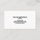 Aquarelle Boulangerie Donut Carte de visite tendan (Dos)