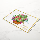 Aquarelle Bouquet botanique de Noël blanc Vacances (Rotation)