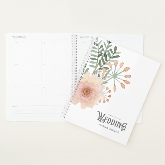 Aquarelle Bouquet Mariage Blush ID654 (Devant avec enveloppe)