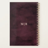 Aquarelle Bourgogne avec mariage Rose d'hiver d'or (Dos)