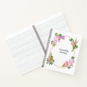 Aquarelle Bourgogne Floral Carnet géométrique (Intérieur)