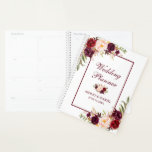 Aquarelle Bourgogne Floral Mariage or<br><div class="desc">Aquarelle Floral Bourgogne Marsala Wedding planner or</div>