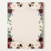 Aquarelle Bourgogne Florale Hello 2020 mignonne (Dos)