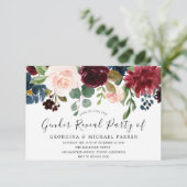 Aquarelle Bourgogne Genre Revela Party Invitation (Debout devant)