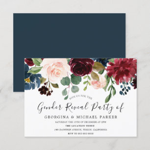 Aquarelle Bourgogne Genre Revela Party Invitation