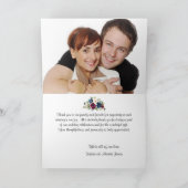 Aquarelle Bourgogne Marine Fleurs Mariage Merci (Intérieur)