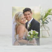 Aquarelle Bourgogne Marine Fleurs Mariage Merci (Debout devant)