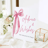 Aquarelle Bow rose pâle - Panneau Conseils et souh