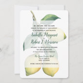 Aquarelle Branche de citronnier | FAIRE-PART DE MA (Devant)