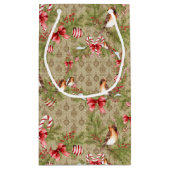 Aquarelle Branches de pin de Noël Holly Sac de pet (Dos)