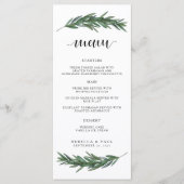 Aquarelle Branches Mariage Accueil Menu (Devant)