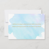 Aquarelle brillante Fleurs florales Mariage RSVP (Dos)